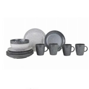 Komplet obiadowy GRANITE melamina 16 szt do kampera