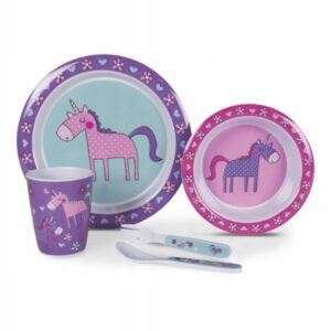 Zastawa stołowa dla dzieci4szt.Unicorns Set kamper